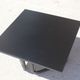 Vintage coffee table in steel and black melamine by Airborne, france, 1990s