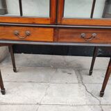 English art nouveau showcase. mahogany