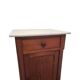 Antique Pine Bedside Table With Marble Top, late 1800s