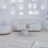 Natural travertine square Kalia coffee table 90x90