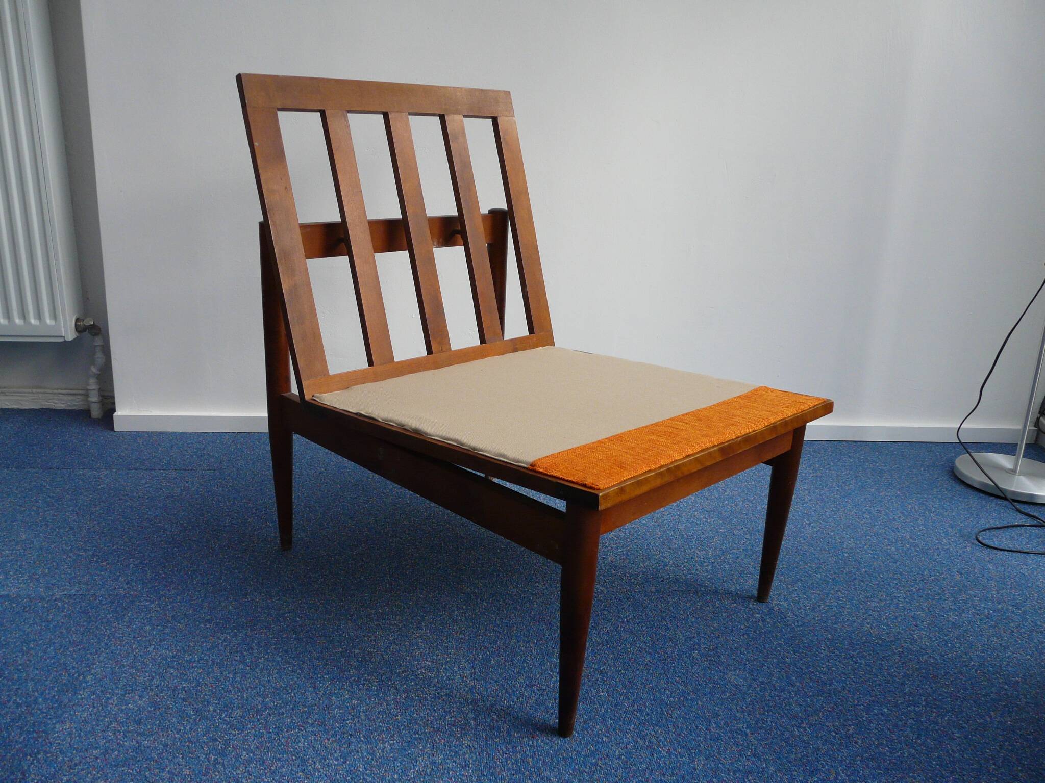 vintage orange armchairs