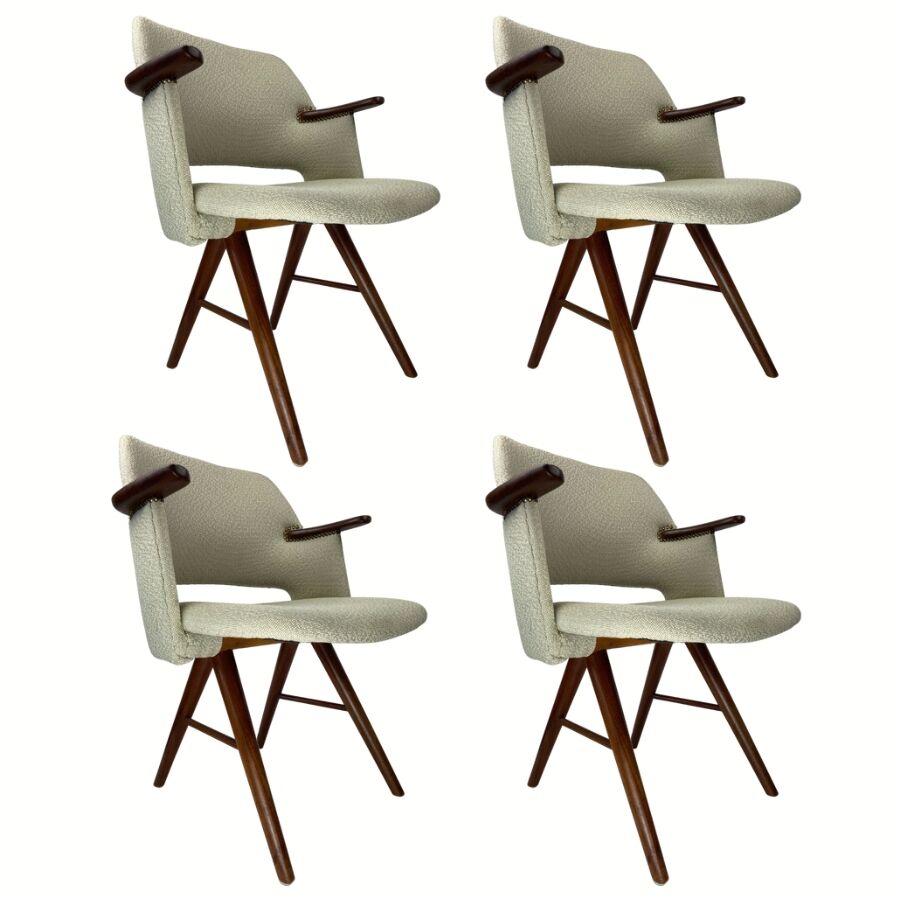 Set of 4 midcentury FT30 dining chairs by Cees Braakman for Pastoe, Dutch 1950s