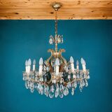 Large crystal chandelier, Italy, 1950s
