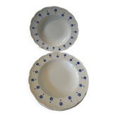 Set of 10 Boch La Louvière soup plates