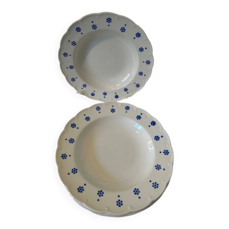 Lot de 10 assiettes creuses Boch La Louvière