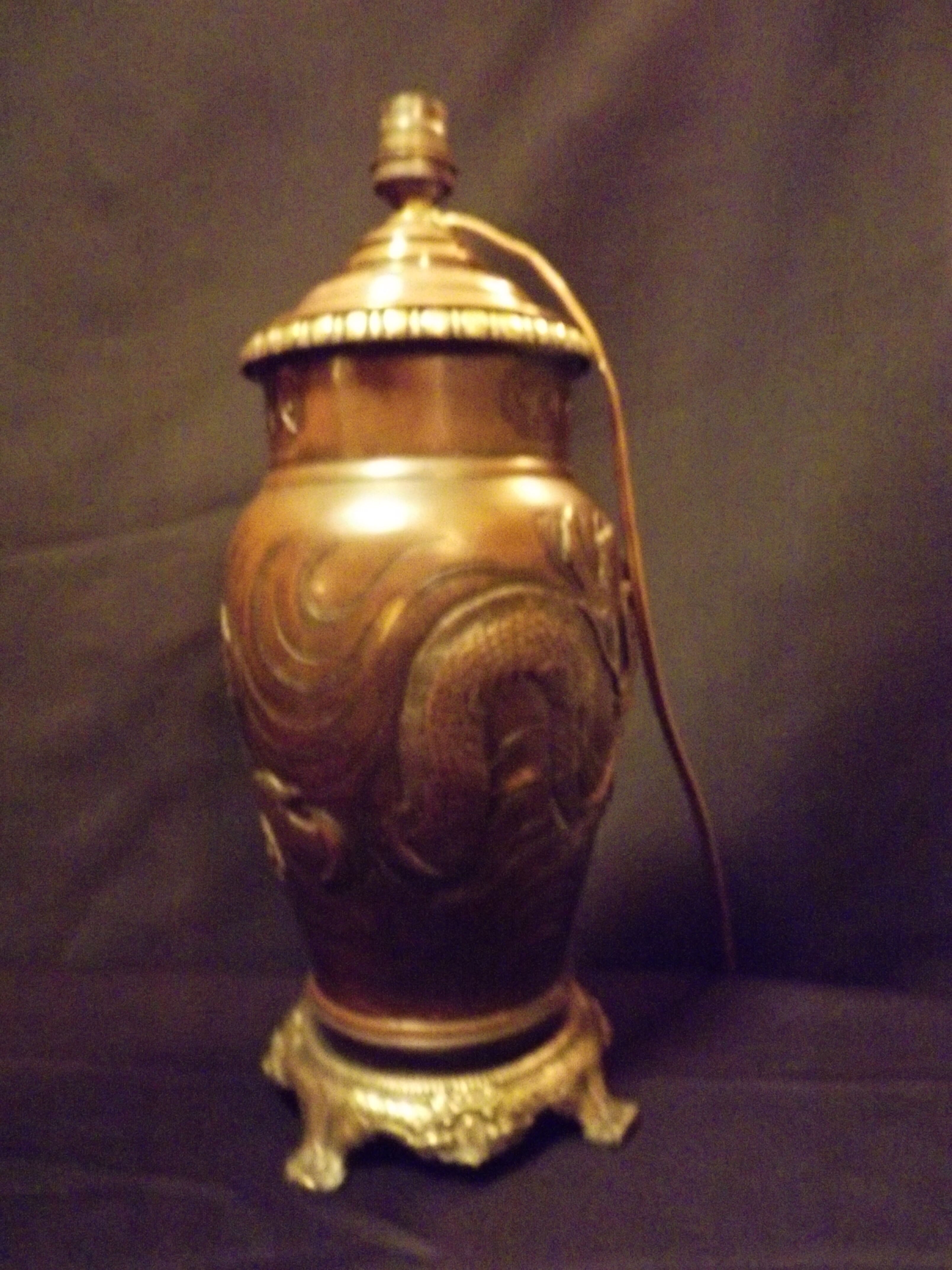 Japan bronze lamp foot