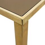 Belgo chrom dewulf side table plant table 23 carat gold smoke glass design