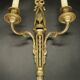 Pair of large wall sconces with bow in Louis XVI style from the 19th century - bronze