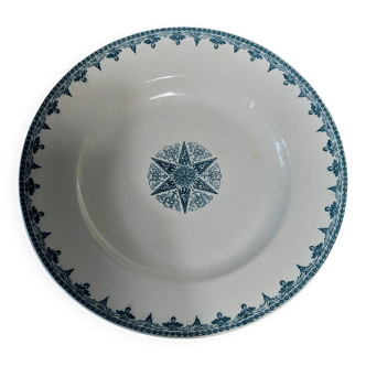 Jules Vieillard Bordeaux 19th century ironstone star service dish