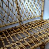 Banquette en rotin vintage