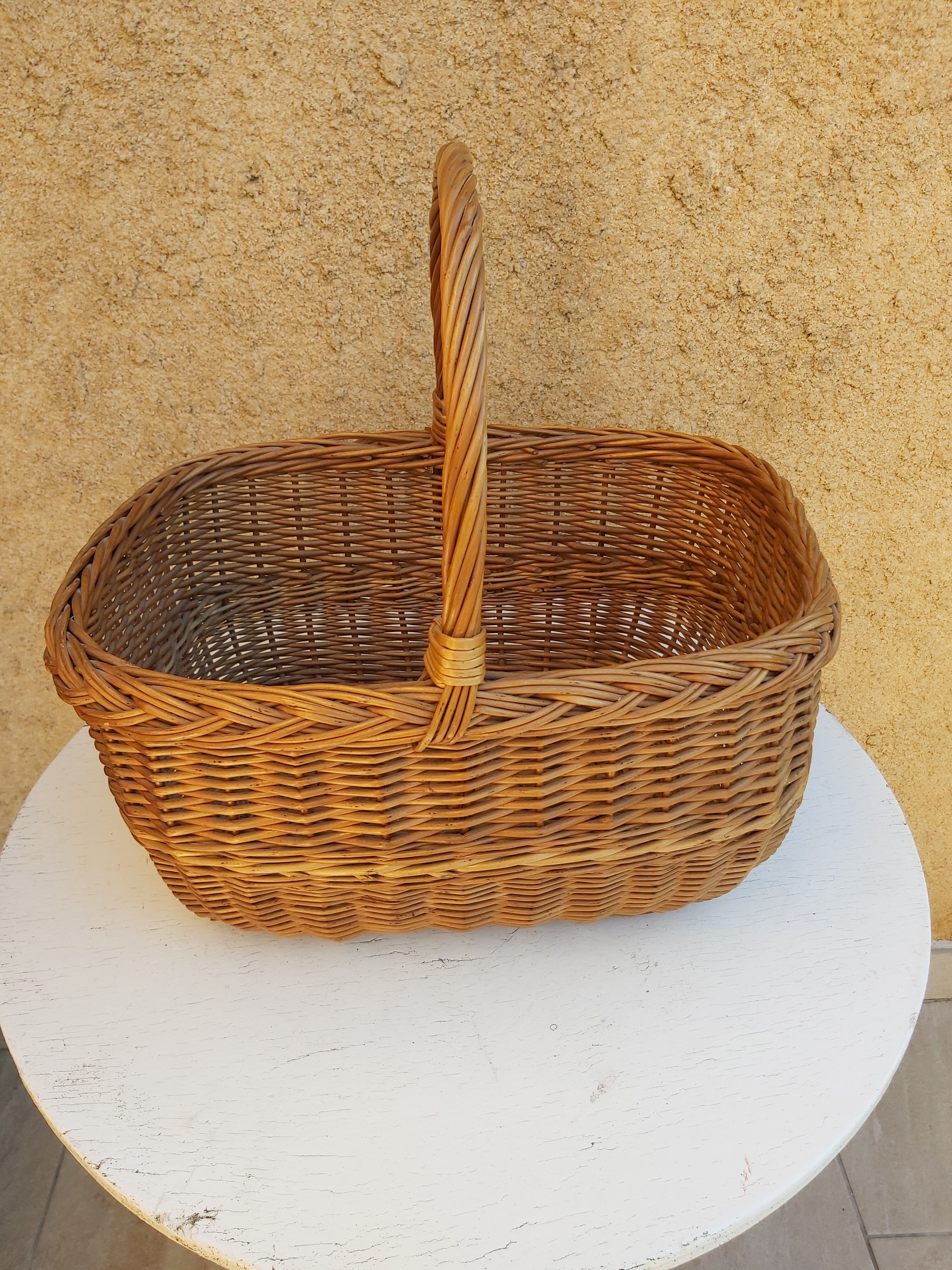 Vintage wicker basket