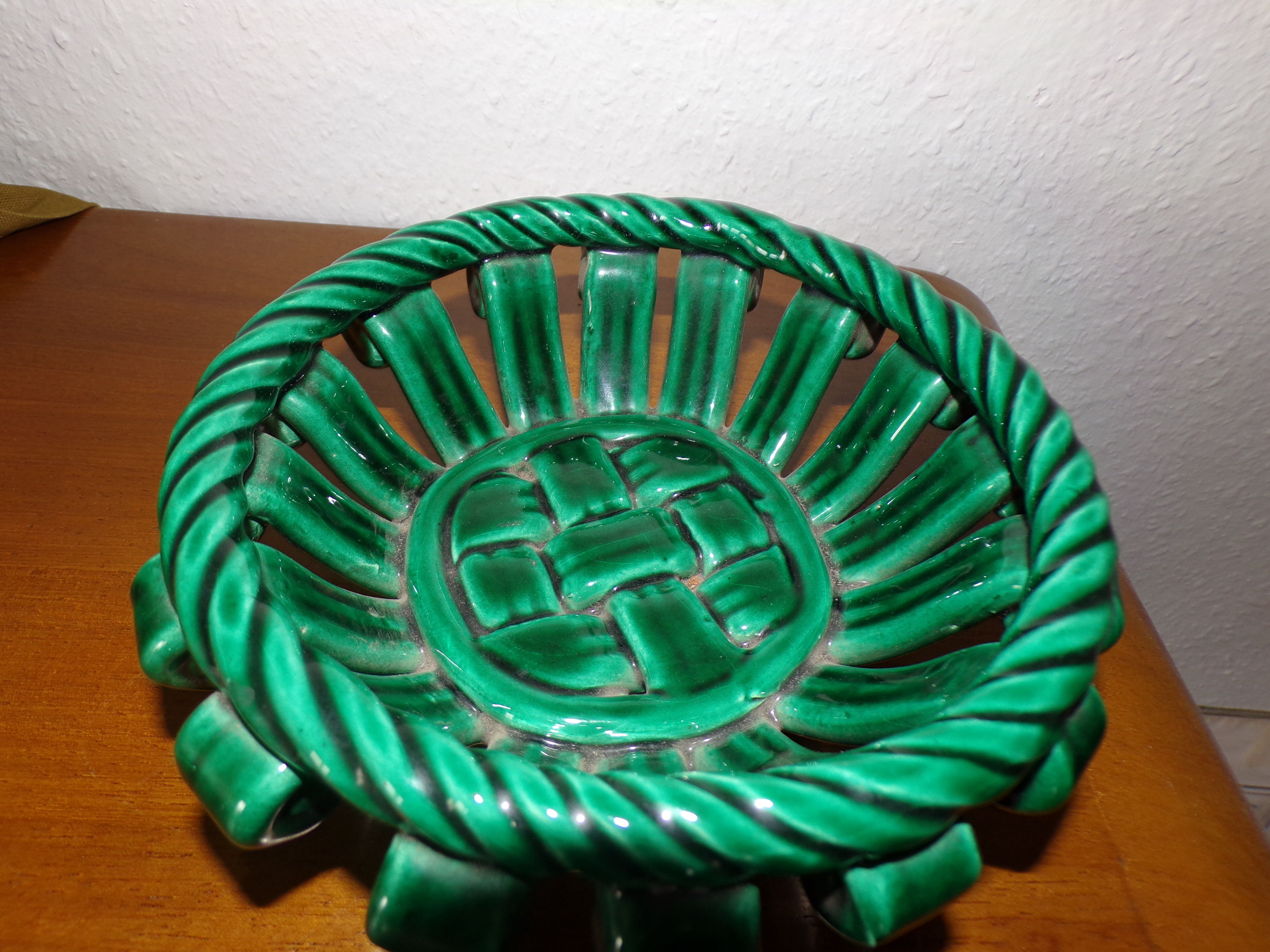 Empty cup pocket vintage braided ceramic pocket