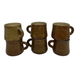 6 tasses en grés