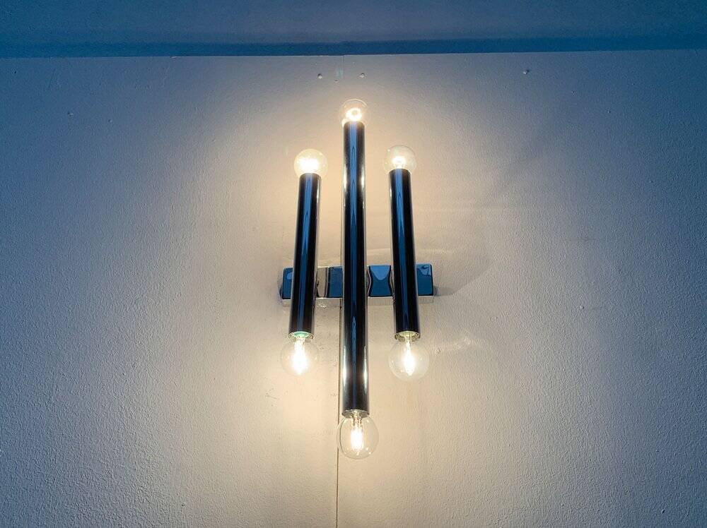 Chrome Wall Light Mid-Century Space Age