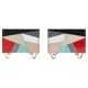 Mid Modern Italian Colored Glass Sideboards with Solid Wood Structure and Brass