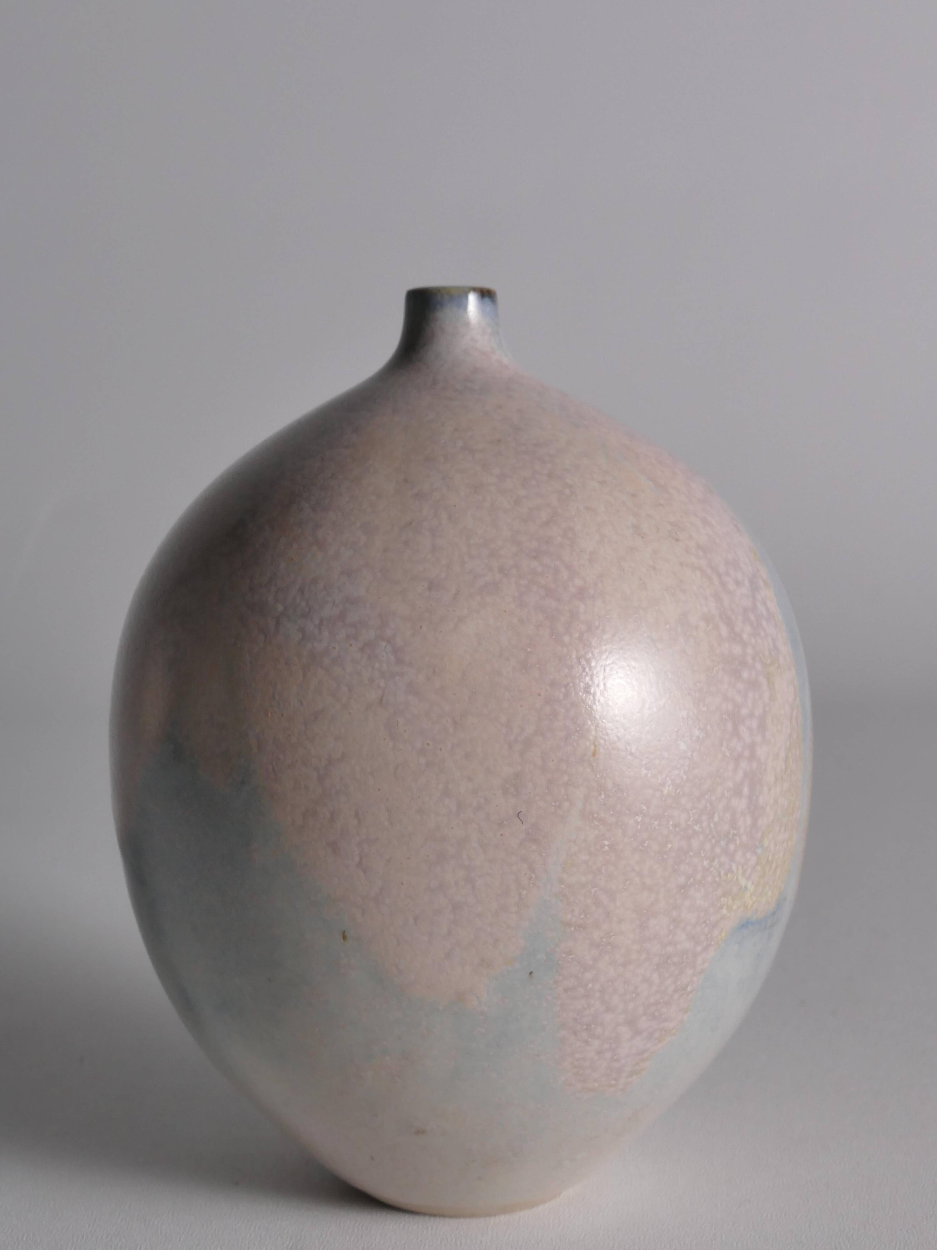 Vase en grès unique Bo Scullman, moderne scandinave, fin du 20e siècle