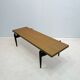 Large 1950s modernist coffee table – sculptural black base