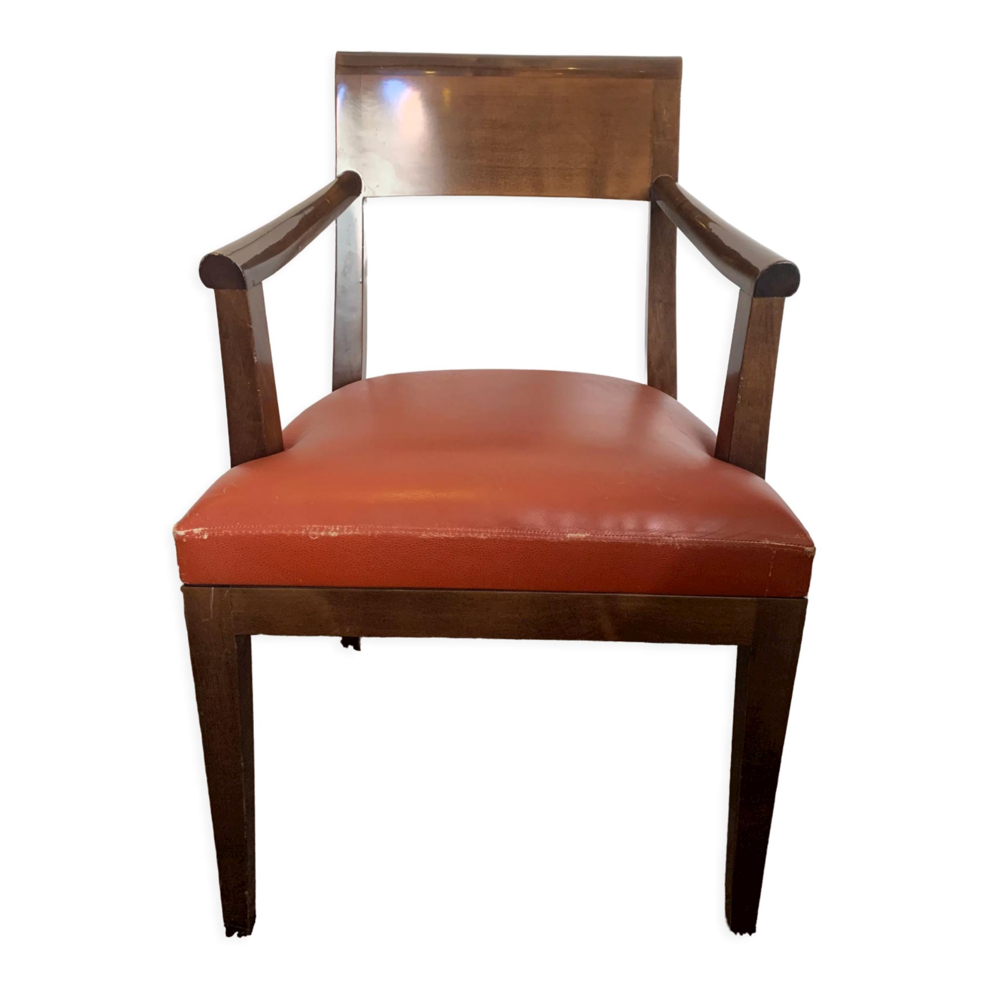 Armchair St James Cuir Muscat Clair