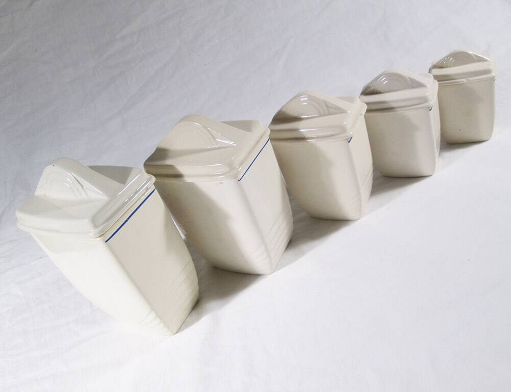 5 K & G Lunéville spice jars