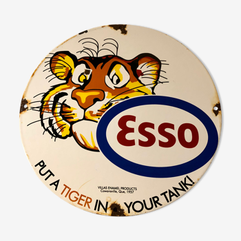 Enamelled plate esso 1957