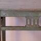 Old art deco console in original blue patina burmese teak