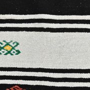 Tapis de chanvre blanc et noir 6x13, 202x404cm