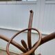 1960s bistro swivel parrot coat rack, curved wood