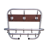 Vintage metal wall coat rack from the seventies