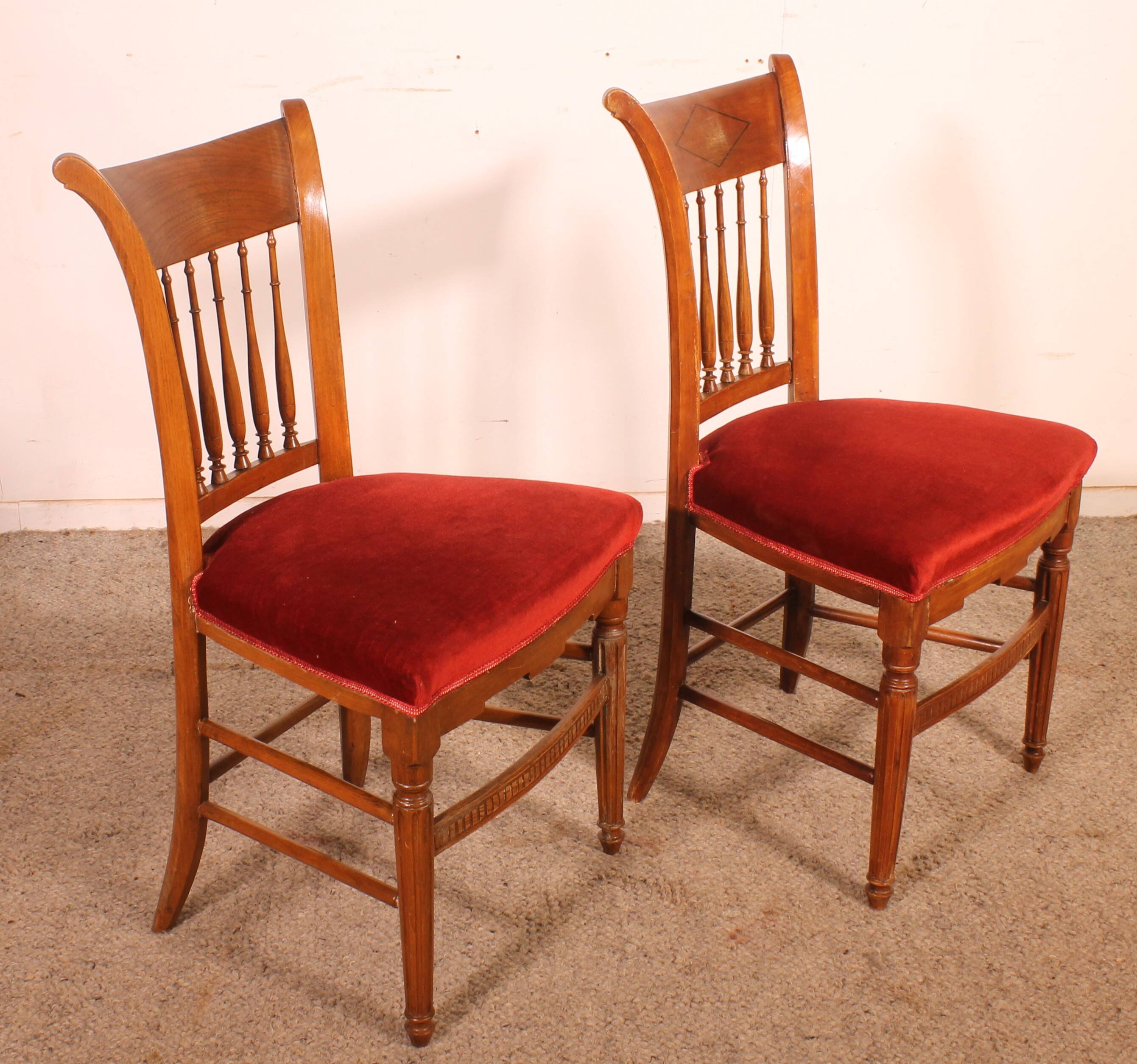 Set of 4 Directoire period chairs.