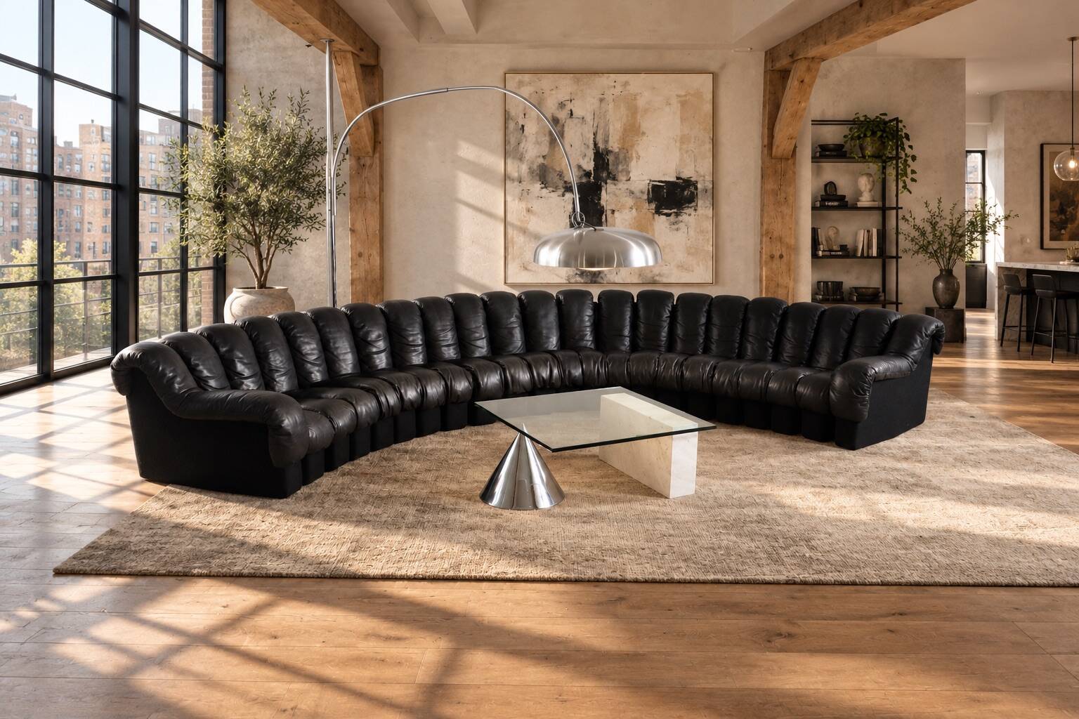 Lella and Massimo Vignelli Kono coffee table for Casigliani, Italy, circa 1984