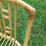 Pair of vintage rattan sofas