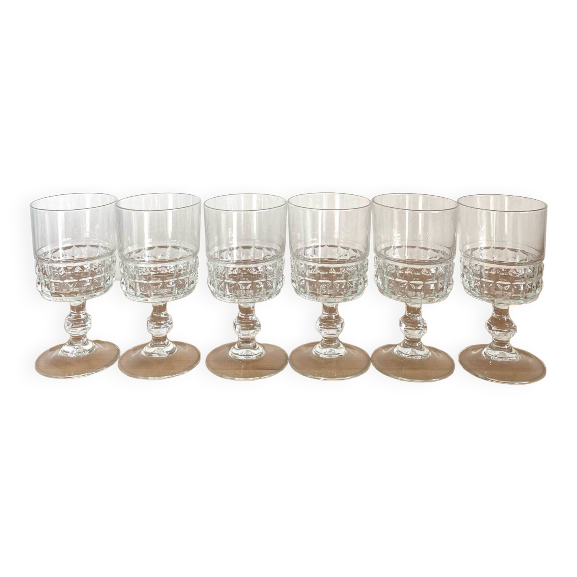 Water glass - vintage - Luminarc - "Quadrille" model - Very good condition