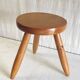 Tripod stool in solid pine - mid 20th century