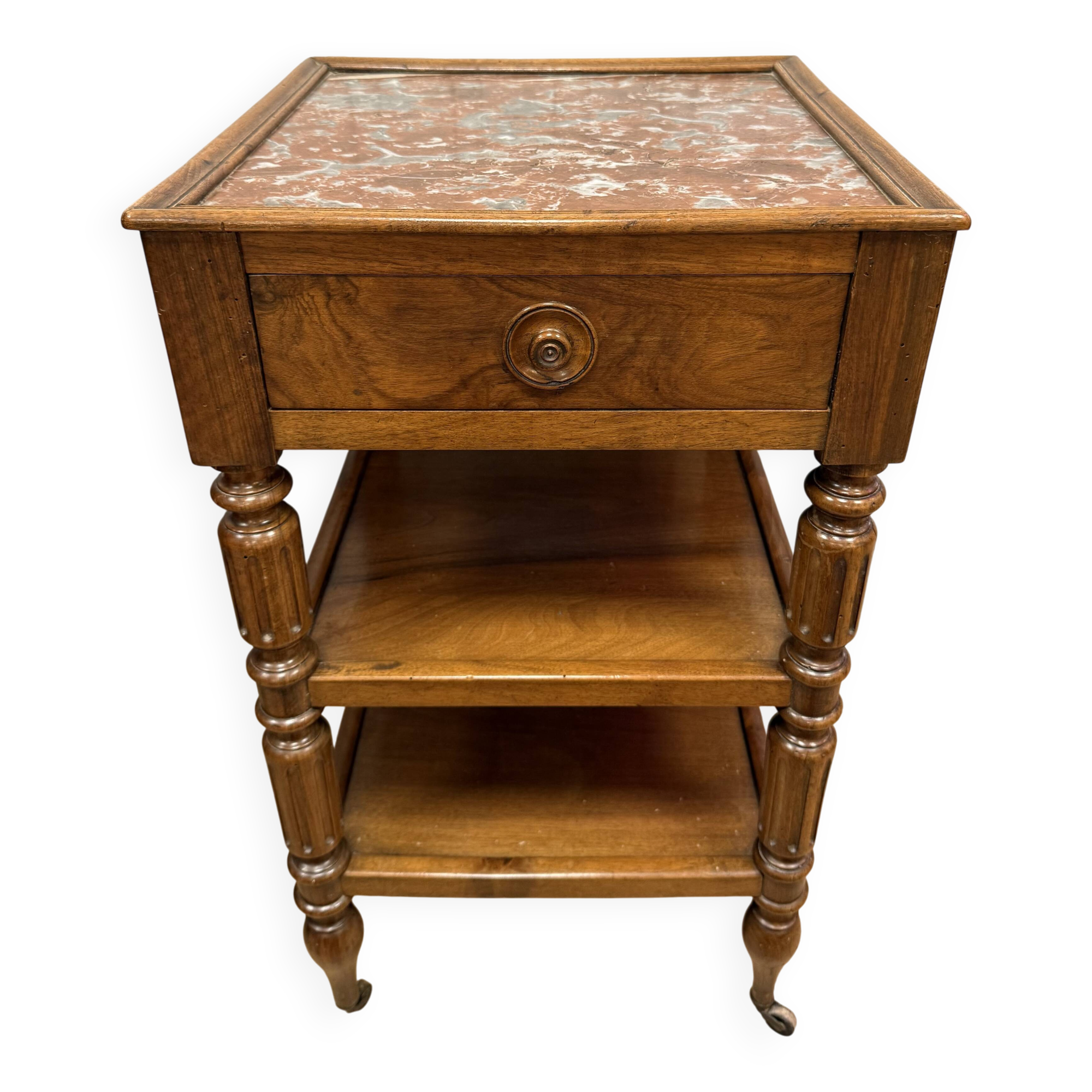 small walnut side table