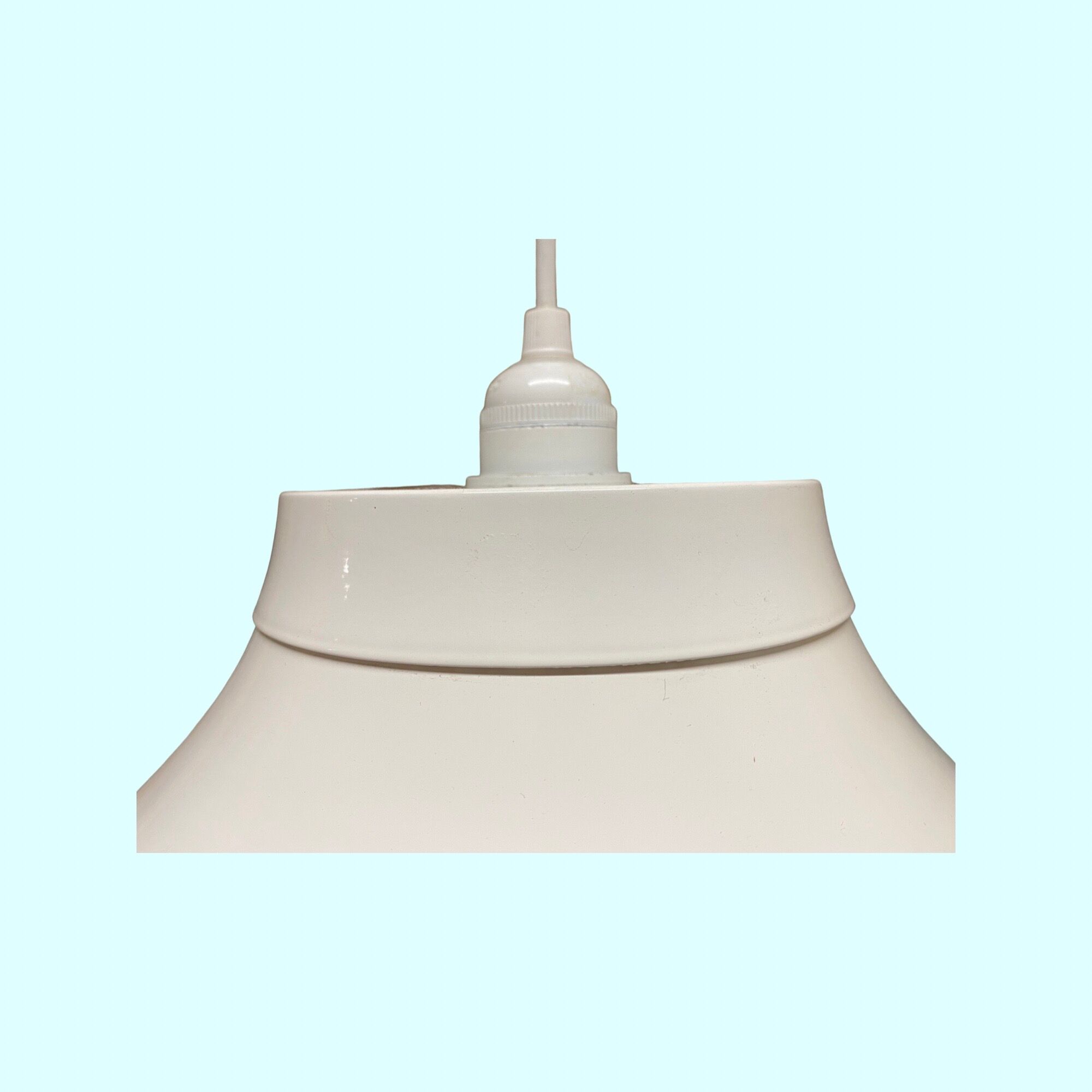 Danish Vintage Hanging Light 1970s | Mid Century Scandinavian Modern Lighting | White Retro Pendant