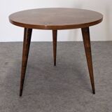 Side table, low tripod pedestal table, 50s-60s