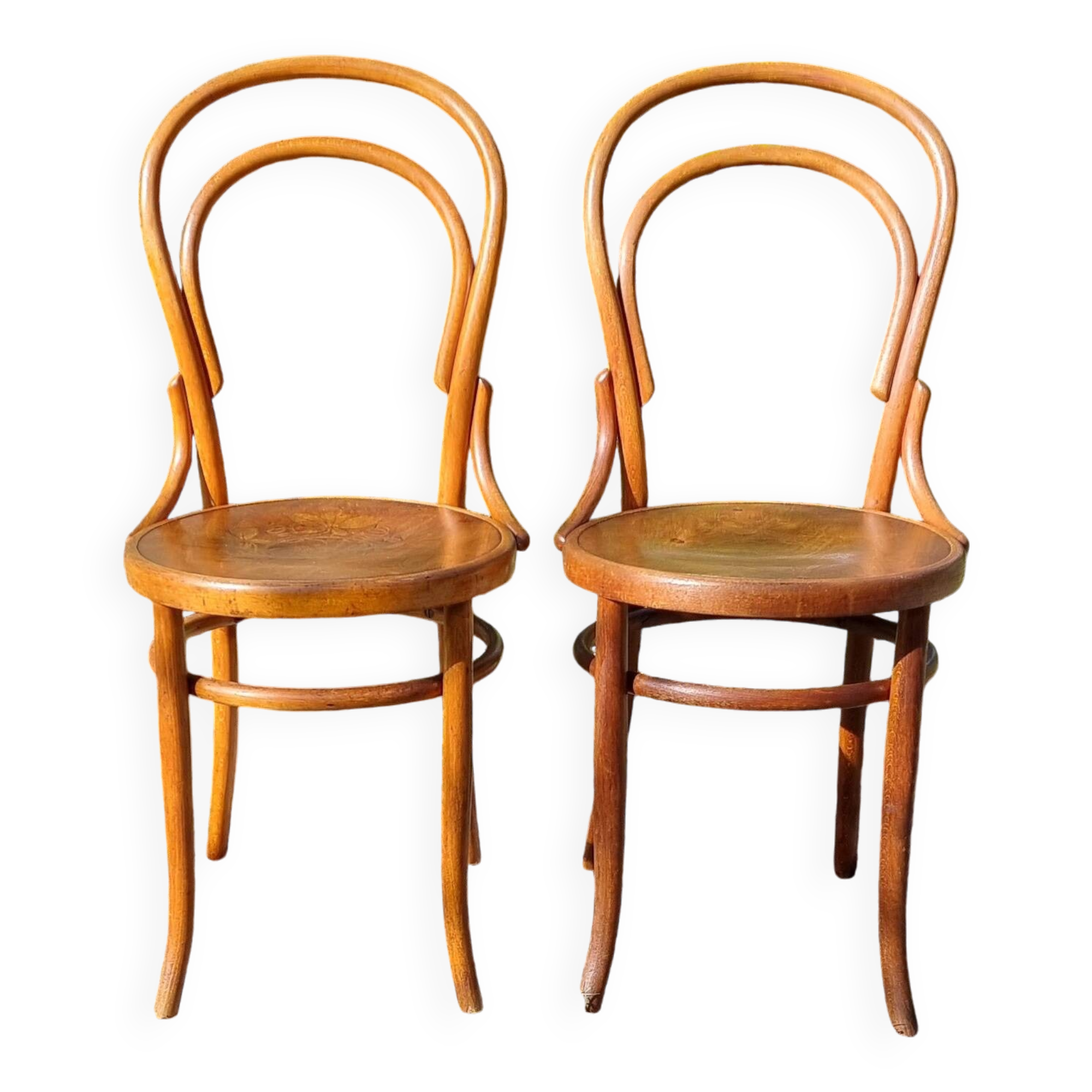 Pair of bistro chairs n°14 by Fischel austria bers 1915