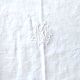 Set of 5 vintage towel towels in damask cotton embroidered monogram MK 75x75