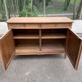 19th-century Louis XVI buffet renovated in walnut, 145cm.