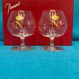 2 Napoleon baccarat glasses, original box