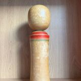 Ancient signed Japanese Kokeshi – painted wood – Tōhoku – mid 20th century