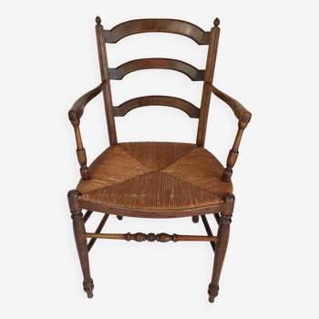 Fauteuil Paillé Provençal XIXeme