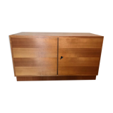 Buffet box storage cabinet vintage 1960-80 blond walnut