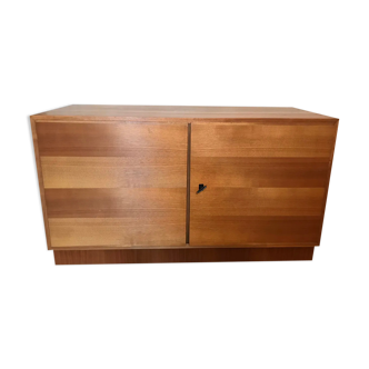 Buffet box storage cabinet vintage 1960-80 blond walnut