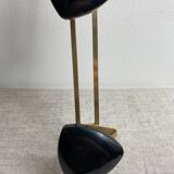 1960s wall-mounted coat rack with 3 hooks
