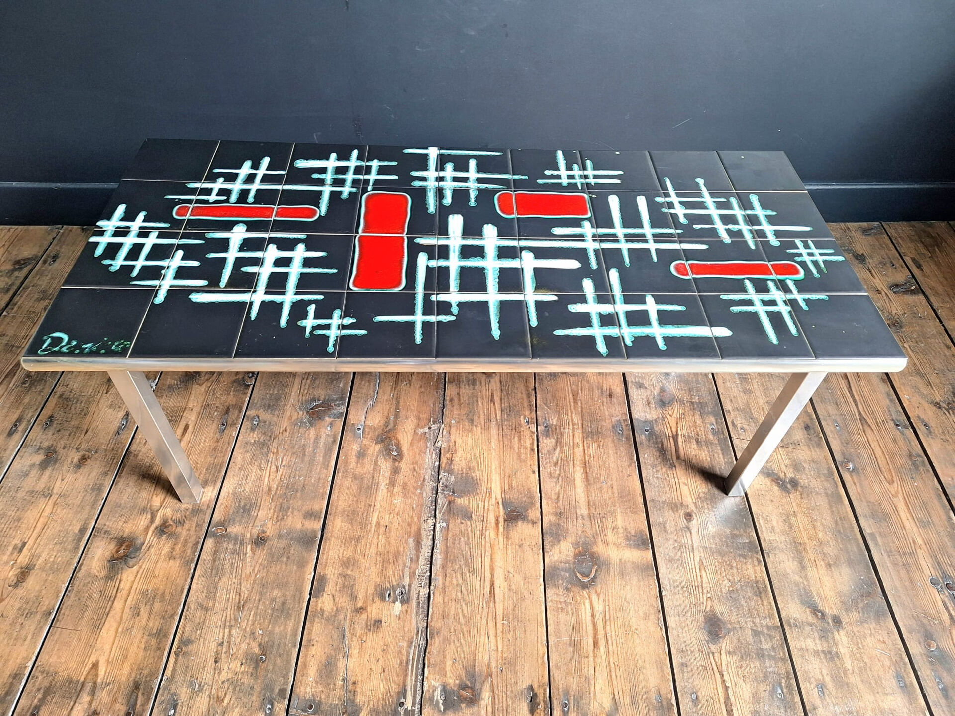 Antonio Denisco vintage coffee table in ceramic