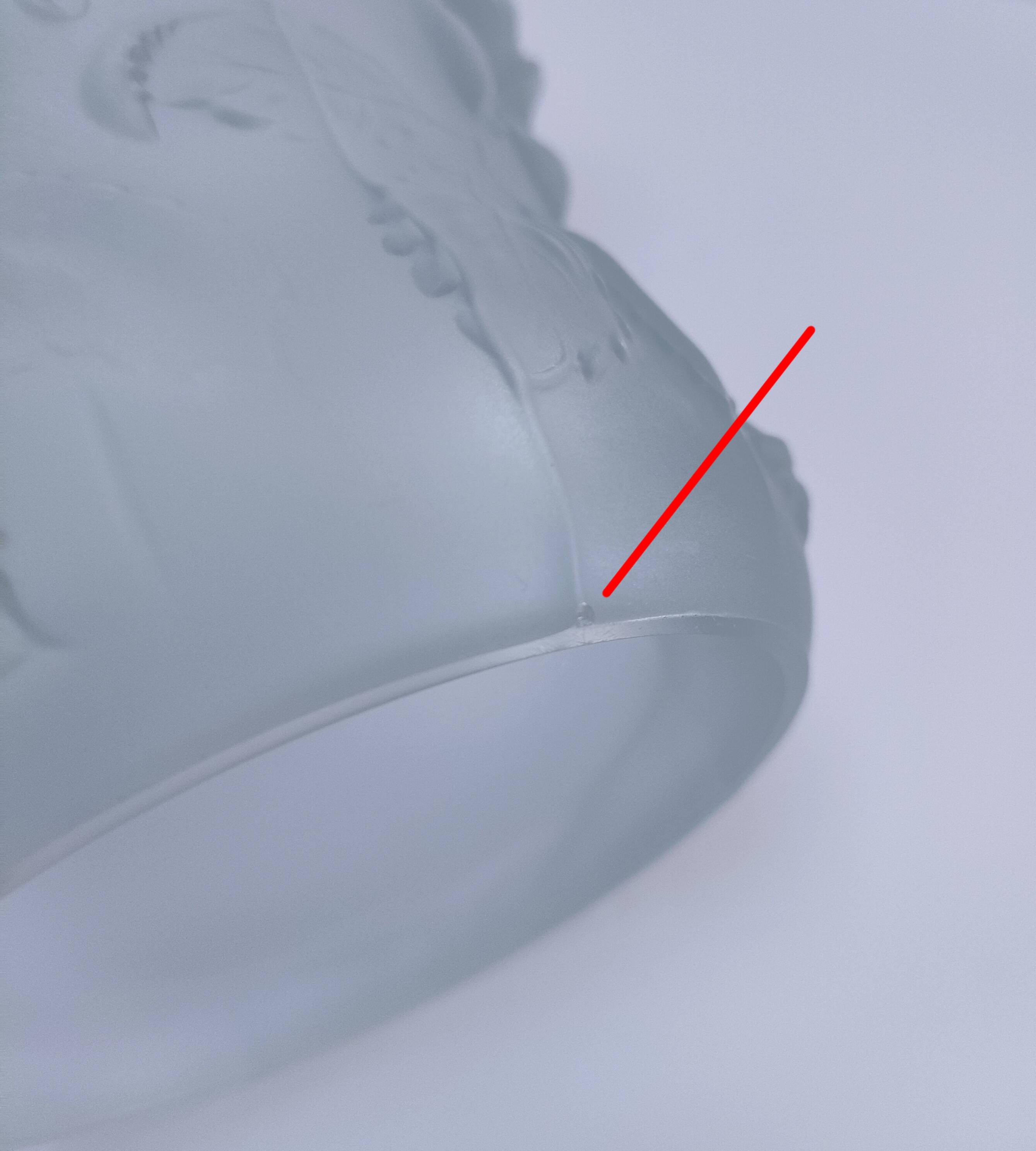 Josef Inwald glass vase with rose decoration H. 20 cm