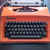 Machine à écrire triumph adler contessa de luxe vintage orange