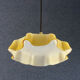 Old susmension in yellow and white opaline with cable and new douile - circa 1950