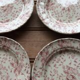 4 English plates